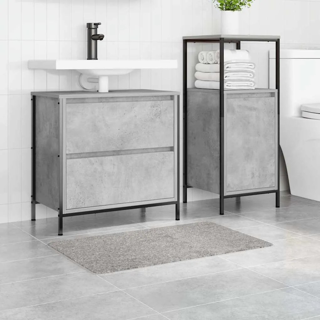 Toalha de banho vidaXL Retangular Cinza 50x80 cm Polipropileno Antider