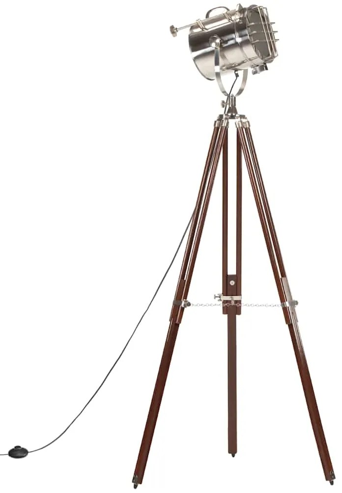 Candeeiro de chão tripé 180 cm madeira de mangueira maciça