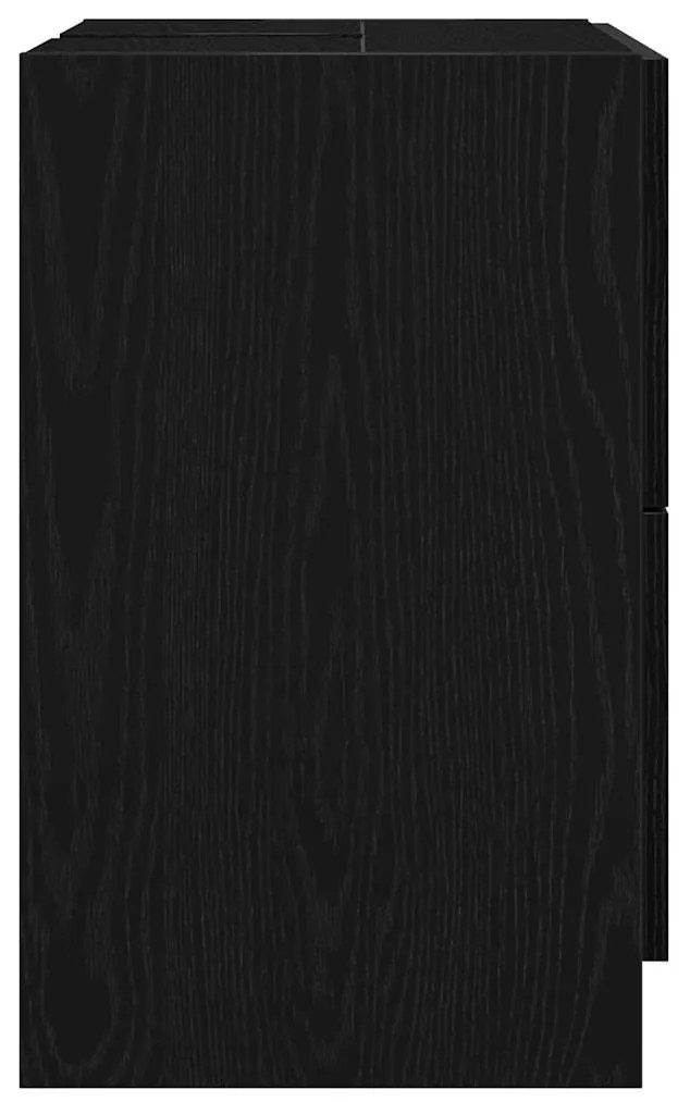 Armário para Pia Carvalho Preto 59x37x59 cm Madeira Engenharia
