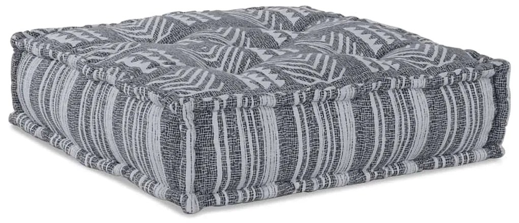 Puff Modular em Cinza - 70x70x36 cm em Tecido
