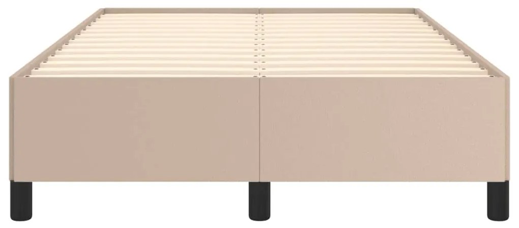 Estrutura de cama sem colchão 120x190cm couro artif. cappuccino