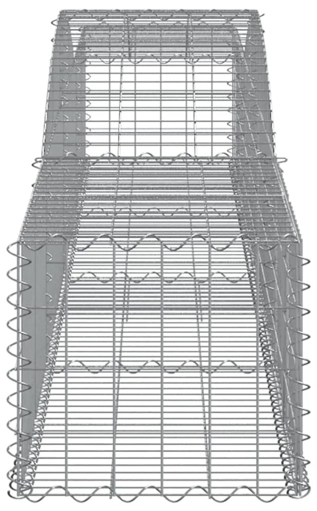 Cestos gabião arqueados 5 pcs 400x50x40/60 cm ferro galvanizado