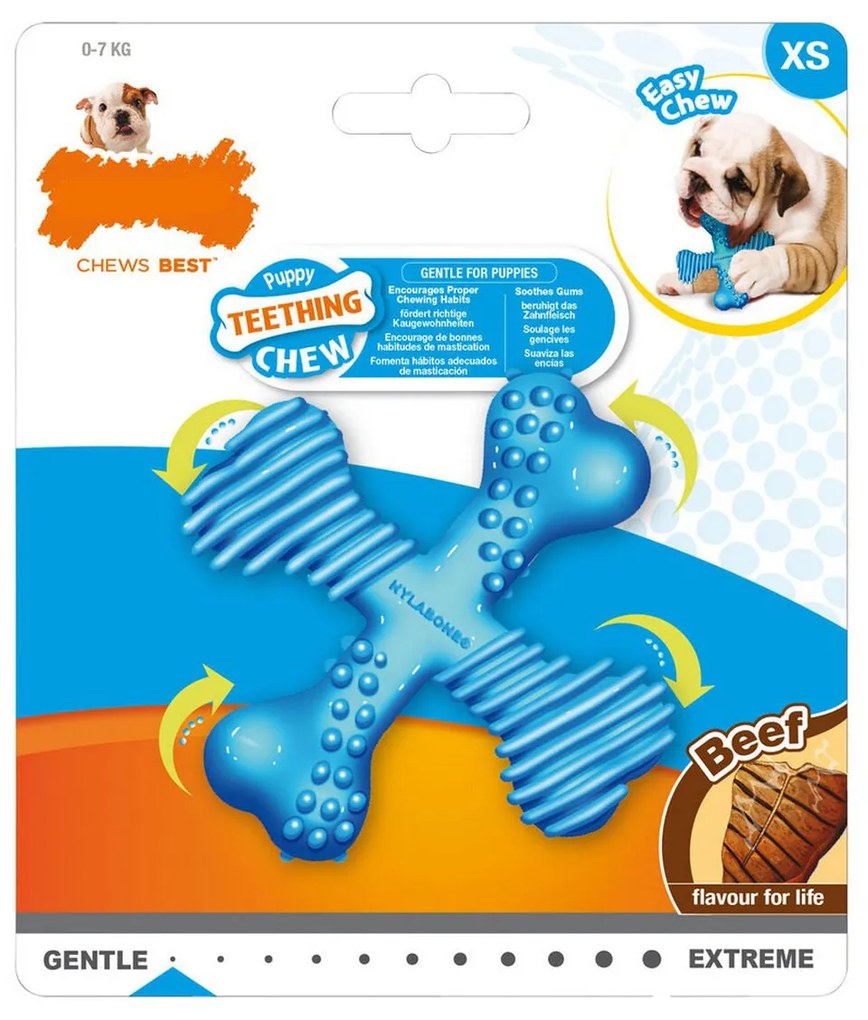Mordedor para cão Nylabone Cruz Carne