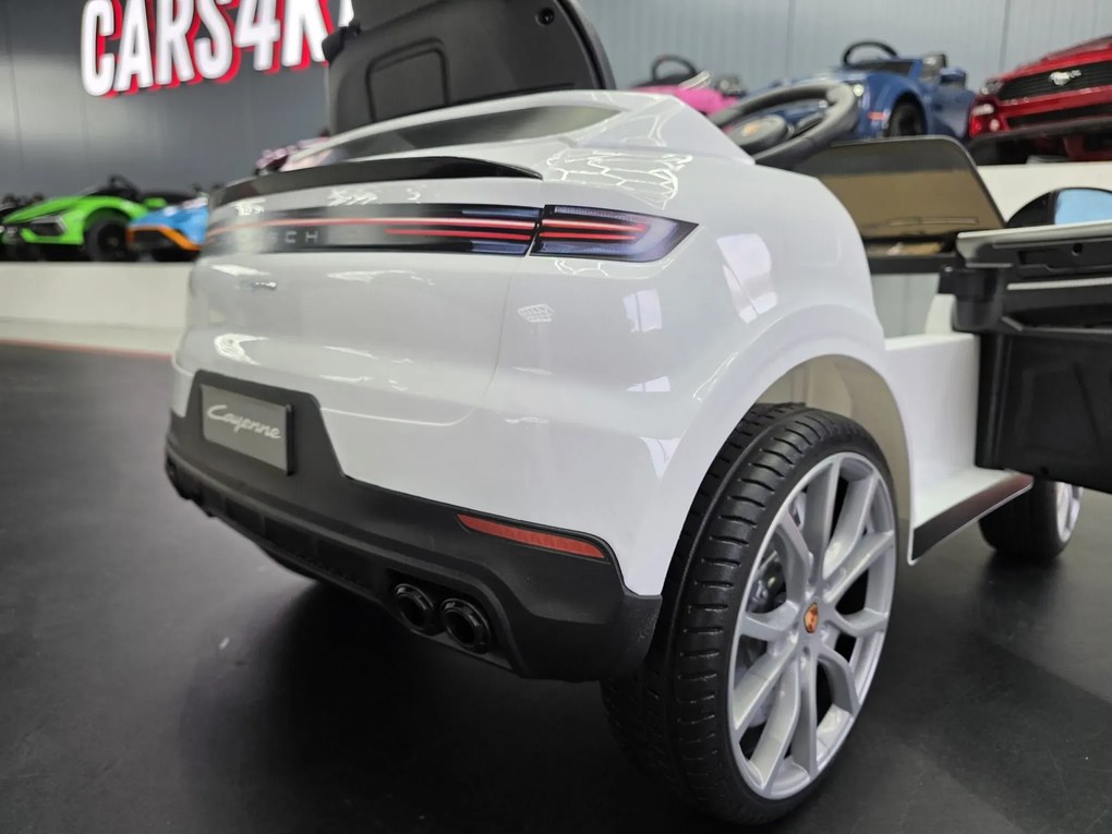 Carro Infantil bateria 12V Porsche Cayenne, pneus EVA Branco
