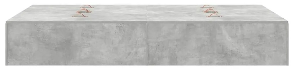Cama com Armazenamento Cinza Concreto 120x200 cm
