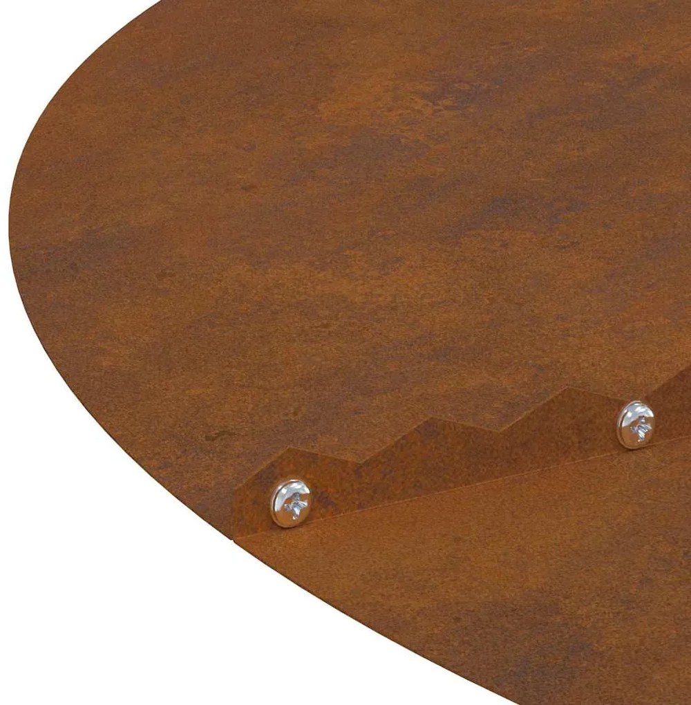 Plantadeira de Aço Corten Aço corten Diâmetro de 70 cm Durável