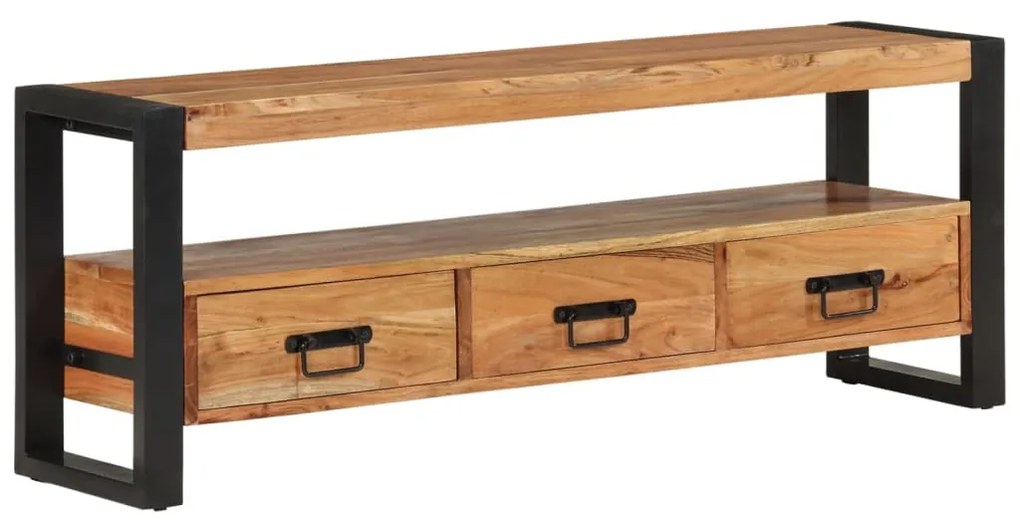 Móvel de TV 120x30x45 cm madeira de acácia maciça