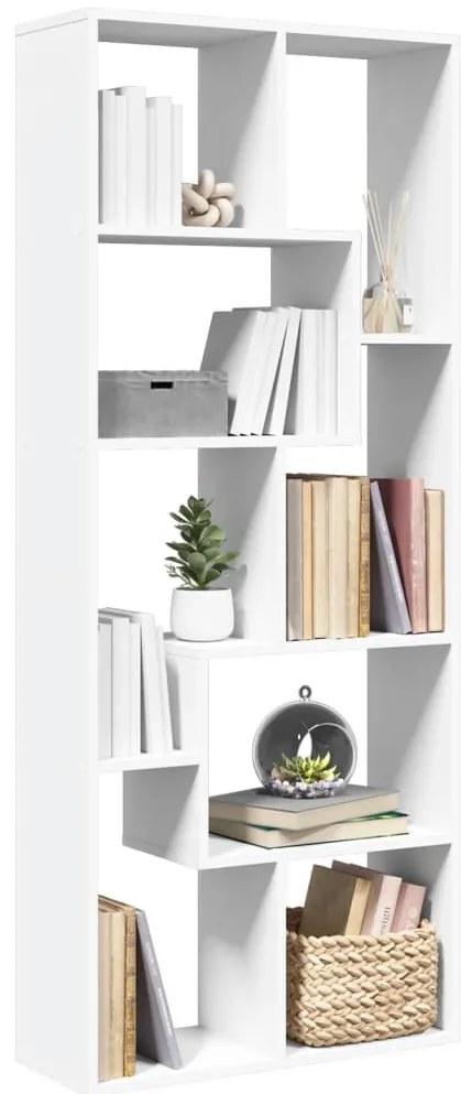 vidaXL Estante divisória 67x25x161,5 cm derivados de madeira branco
