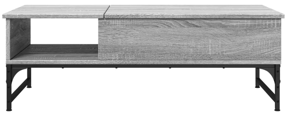 Mesa de centro 100x50x35cm deriv. madeira/metal cinzento sonoma