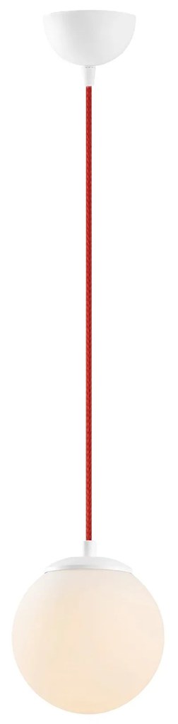 Candeeiro de Teto Efe – Branco e Vermelho – 15 x 15 cm