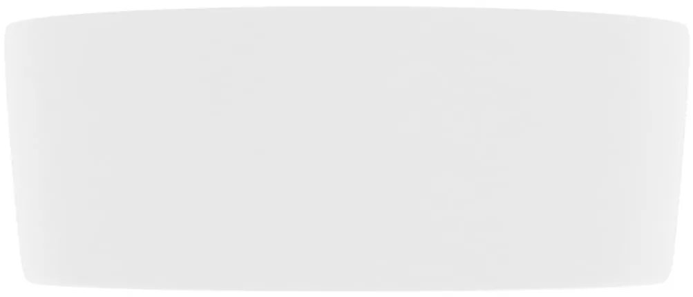 Lavatório luxuoso redondo 40x15 cm cerâmica branco mate