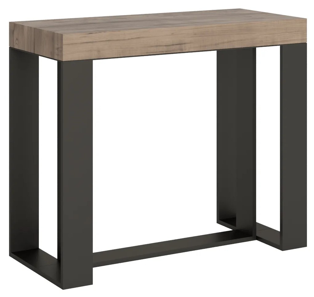 Mesa consola extensível até 300 cm Futura Premium Carvalho Natural e Estrutura antracite