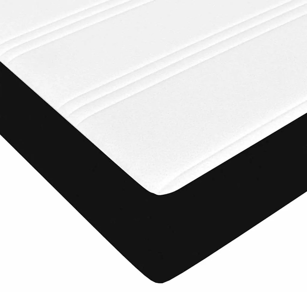 Estrutura de cama com colchão Outros Preto 120 x 200 cm tecido