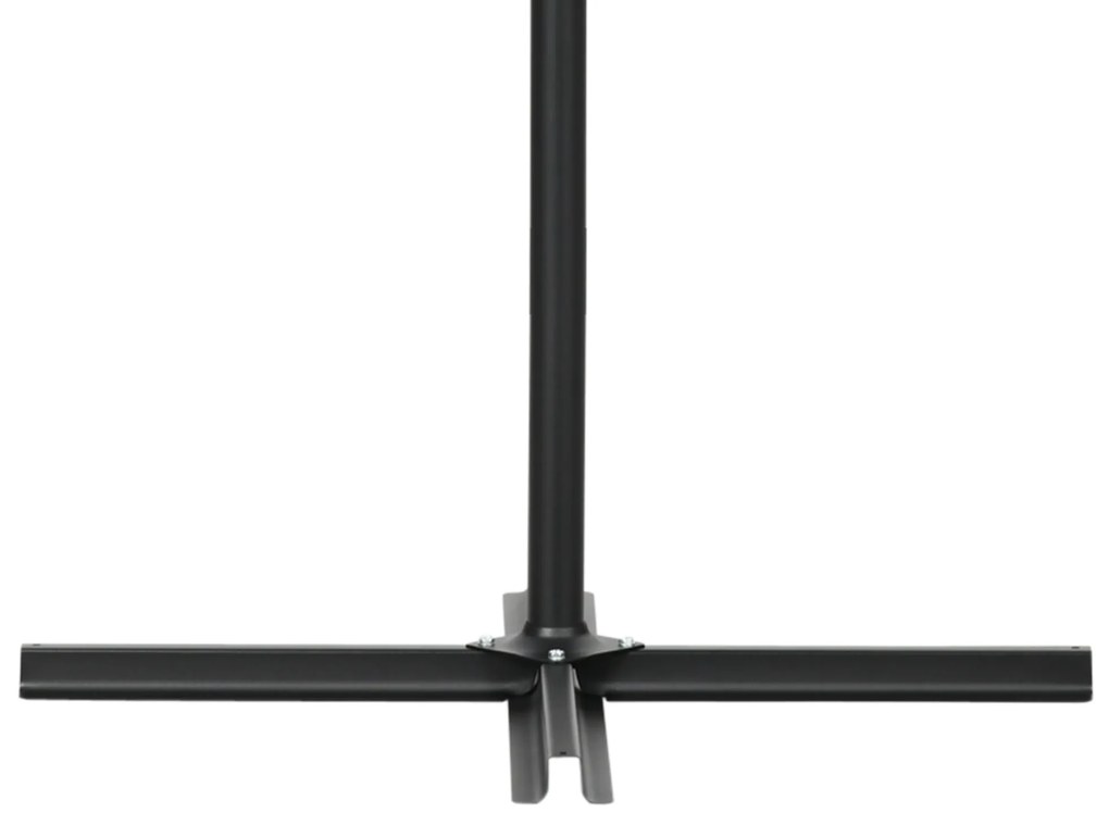 Outsunny Chapéu de Sol de Jardim 296x296x265cm Chapéu de Sol Excêntrico com Rede Mosquiteira manivela Base Cruzada e Suporte de Aço para varanda Pátio Exterior Bege