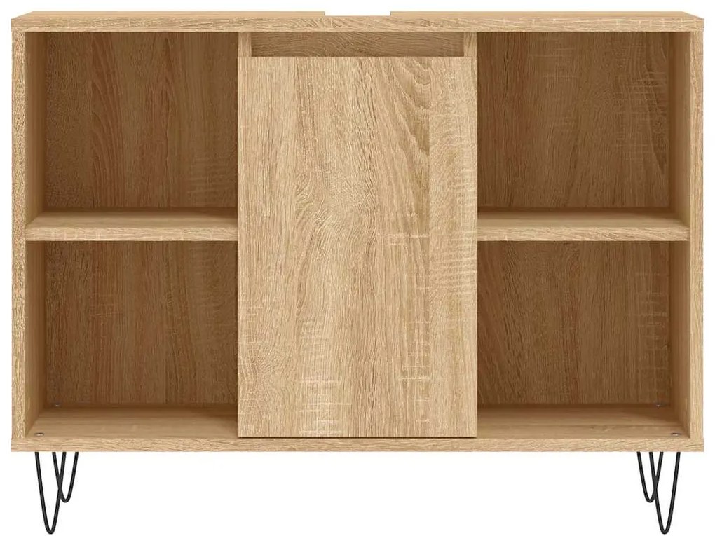 Armário p/ casa banho 80x33x60cm deriv. madeira carvalho sonoma