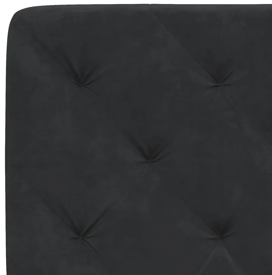 Estrutura de cama sem colchão 160x200 cm veludo preto