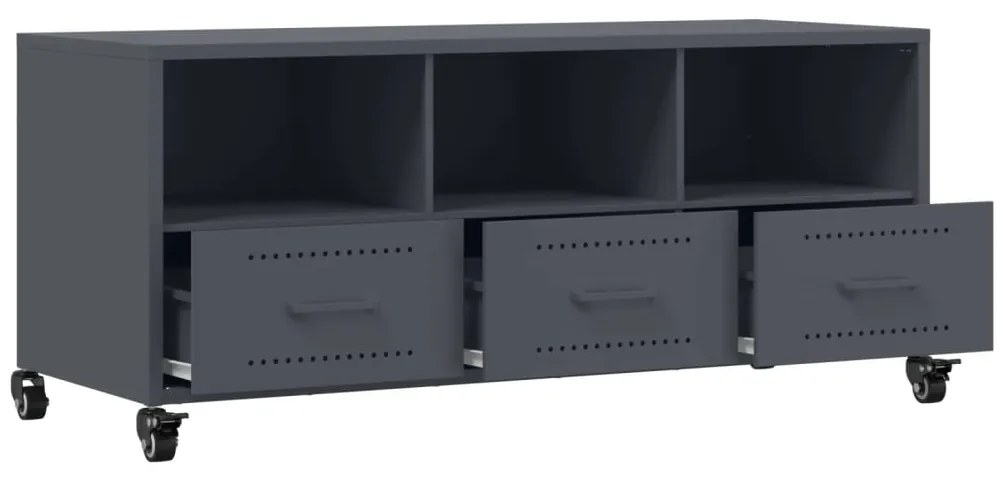 Móvel de TV 100,5x39x43,5 cm aço antracite