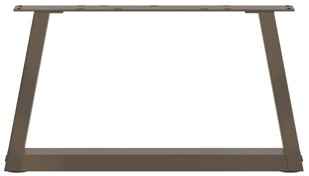Pés para mesa de centro em formato de V, 2 peças, aço natural, 60x(30-