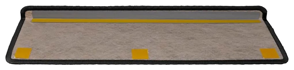 Tapetes escada adesivos aspeto sisal 30pcs 65x21x4 cm antracite