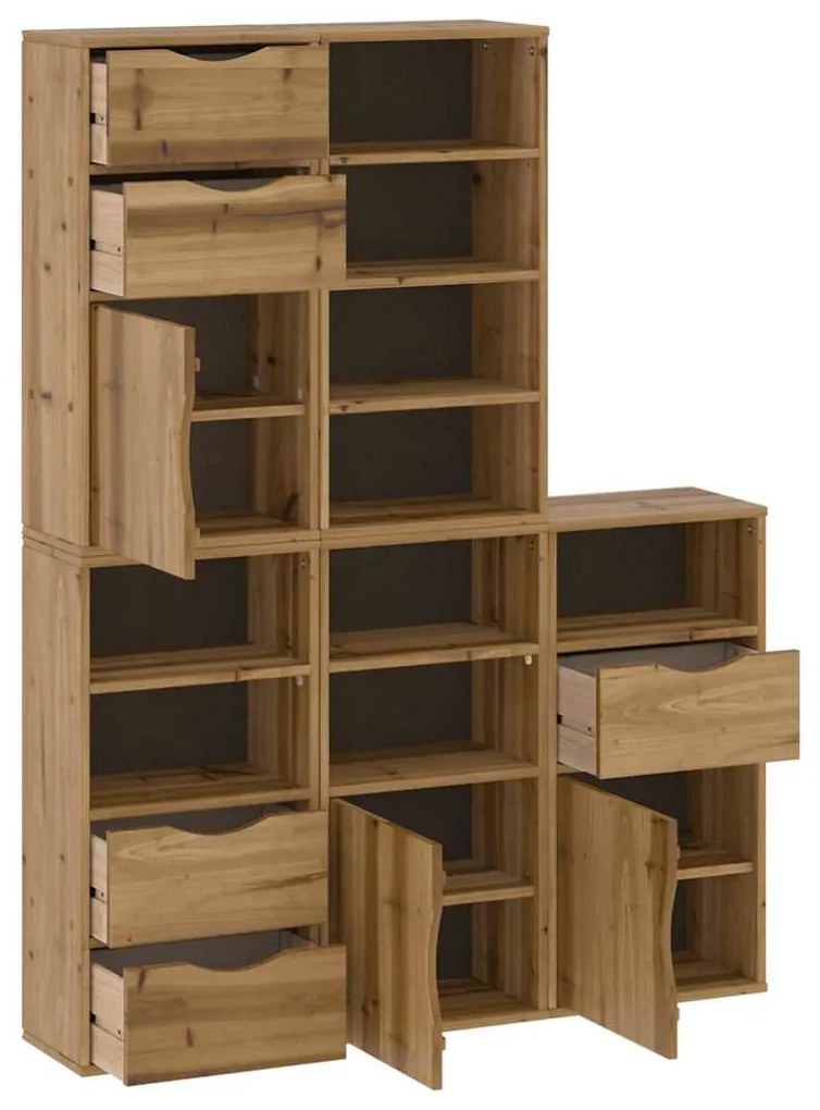 Móveis de apoio 5 pcs ODDA 40x24x79 cm pinho de madeira maciça