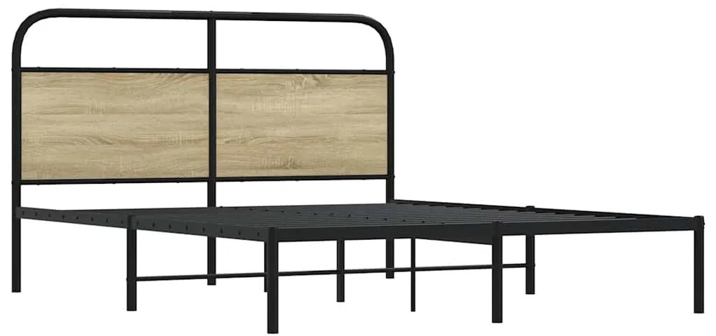 Estrutura cama s/ colchão derivados de madeira carvalho sonoma