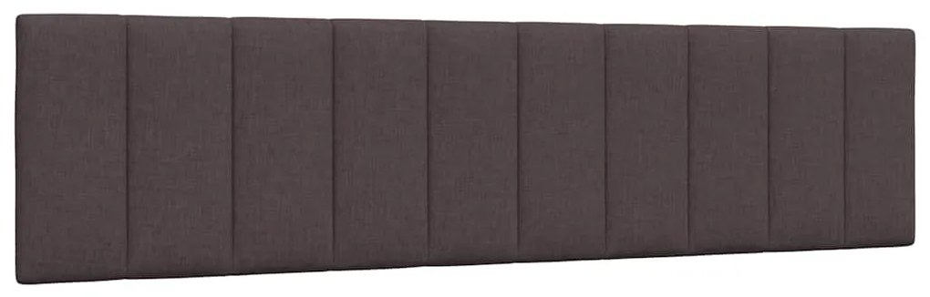 vidaXL Almofadão de cabeceira 200 cm tecido castanho-escuro
