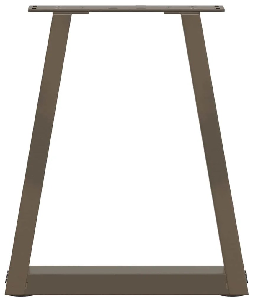 Pés para mesa de centro em formato de V, 2 peças, aço natural, 28x(42-