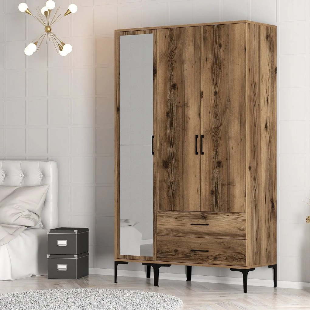 Roupeiro Kumsal RT – Nogueira – 120x47,5x201,4 cm
