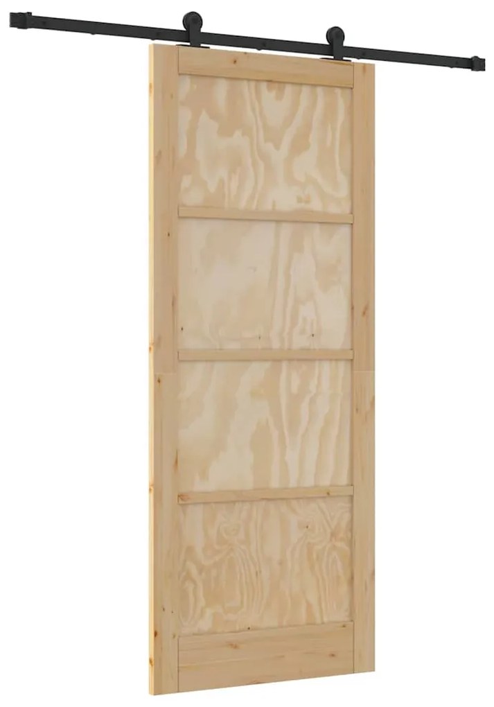 Porta de Correr vidaXL com Conjunto de Ferragens 86x211 cm Madeira Mac