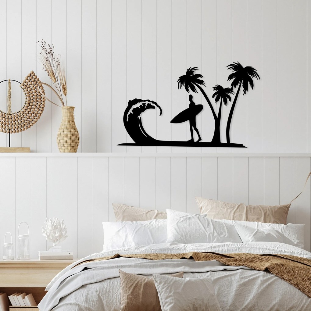 Acessório Decorativo de Parede Surfer – Preto – 41 x 70 cm