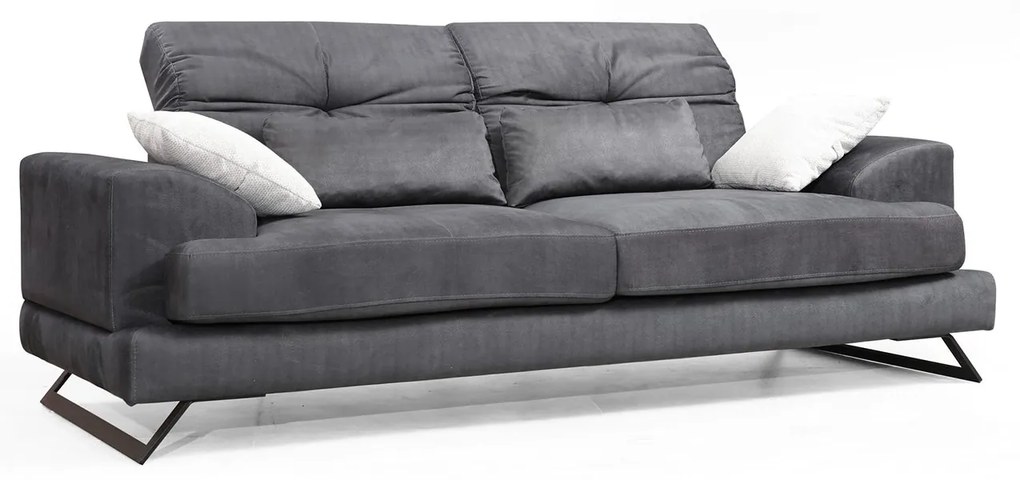 Sofá de 3 Lugares Frido – Antracite – 225x92x79 cm
