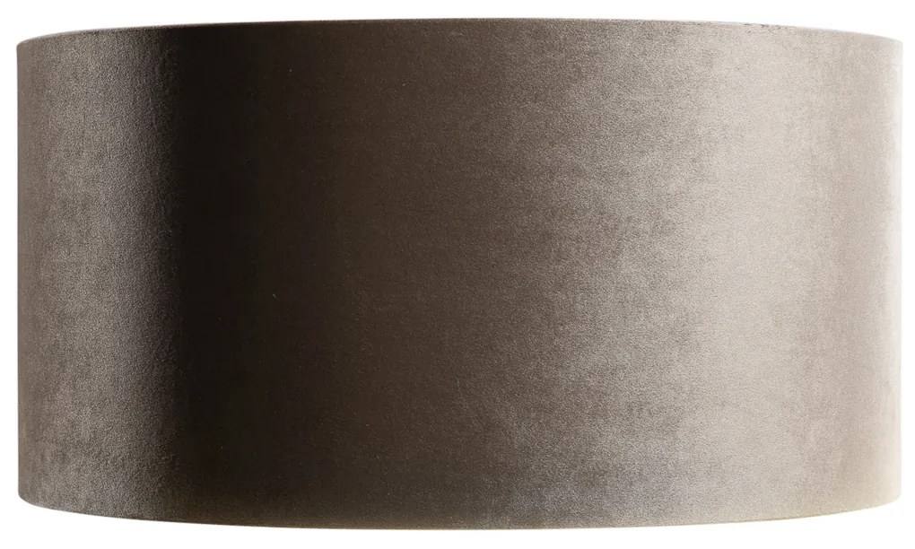 Abajur de Veludo Taupe 50/50/25