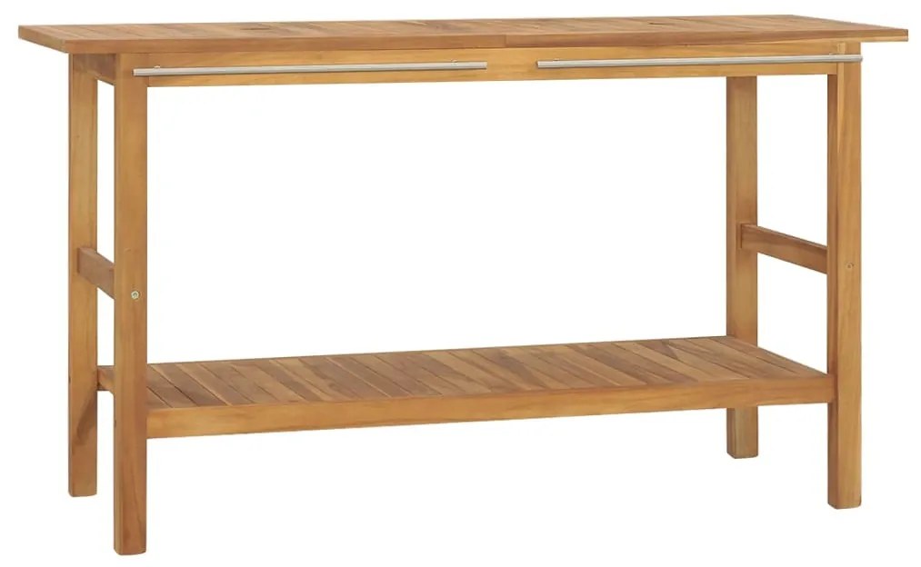 vidaXL Móvel de casa de banho madeira de teca maciça 132x45x75 cm
