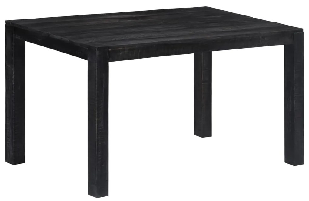 Mesa de jantar 140x80x76 cm madeira de mangueira maciça preto