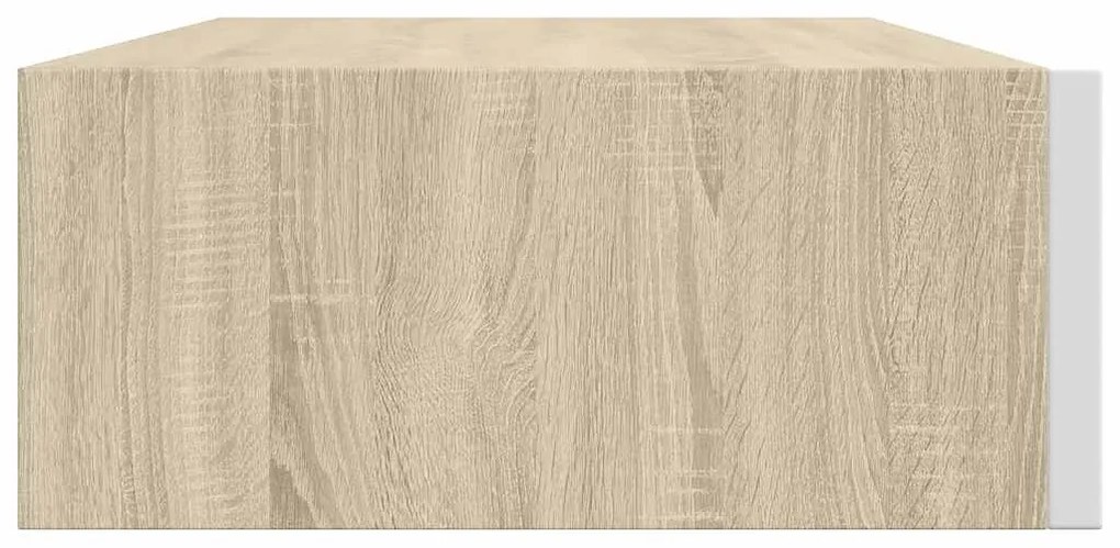 Prateleira de parede c/ gaveta MDF 40x23,5x10cm carvalho/branco