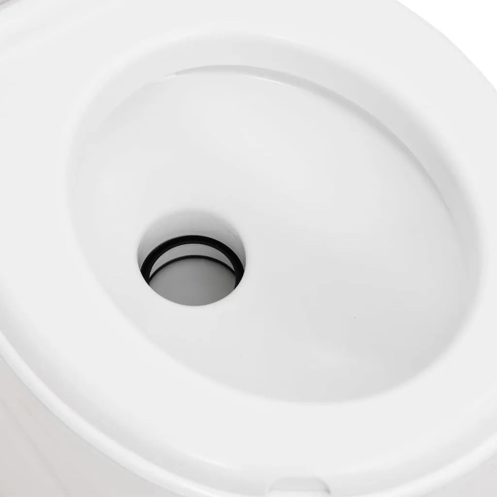 Sanita integrada p/ campismo 24+17 L PEAD e esmalte branco