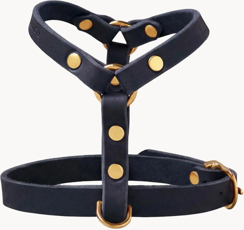 Peitoral para cão em pele Y-Harness, vários tamanhos