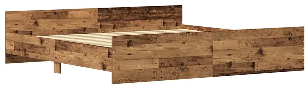 Cama vidaXL Madeira Velha 200x200 cm Painel de Madeira