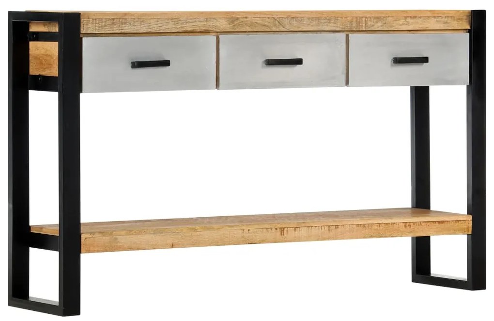 vidaXL Mesa consola 130x30x76 cm madeira de mangueira maciça