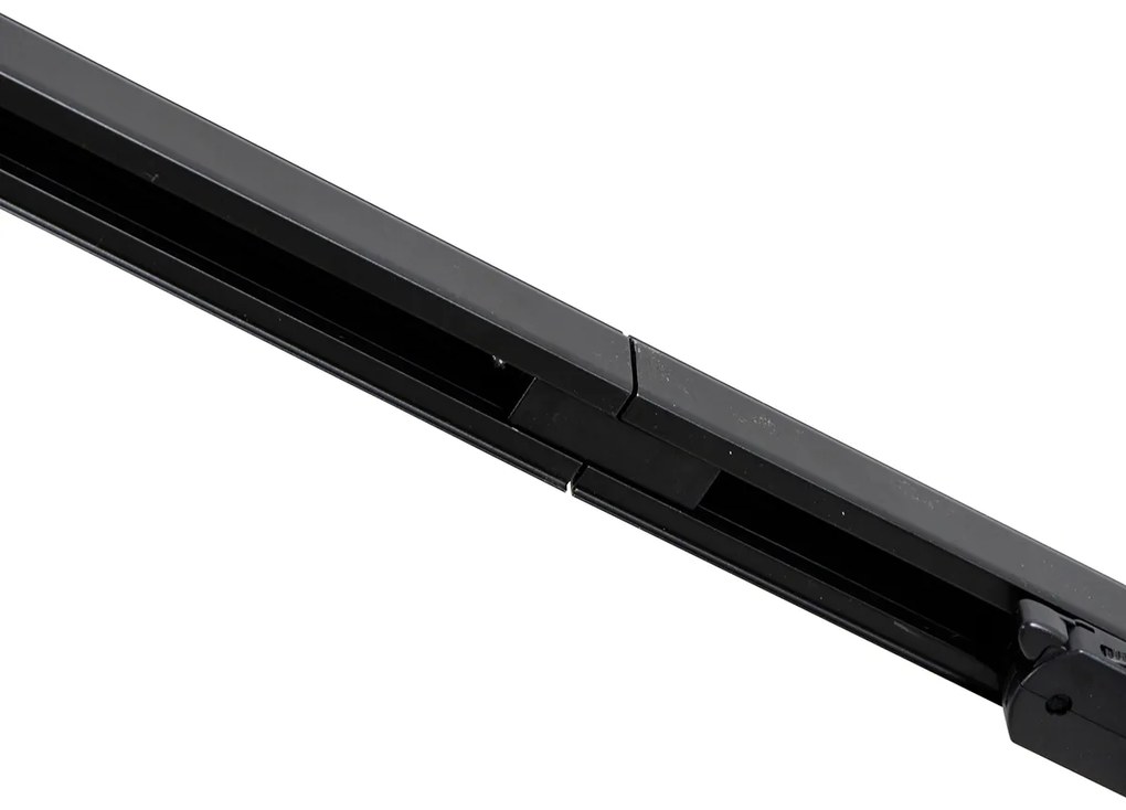 LED Sistema de calhas moderno trifásico preto com 4 focos 3000-4000K - Ruler Moderno