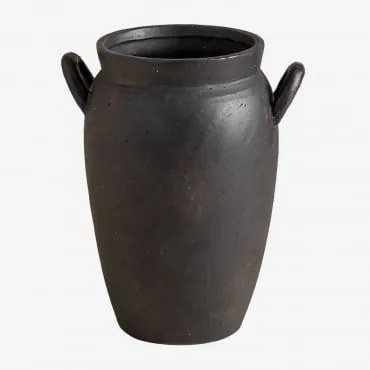 Vaso Em Cerâmica Lizete Preto - Sklum