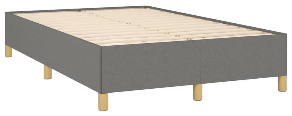 Cama boxspring com colchão 120x190 cm tecido cinzento-escuro