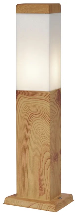 Candeeiro de pé moderno para exterior aço com impressão de madeira 45cm IP44 - Malois