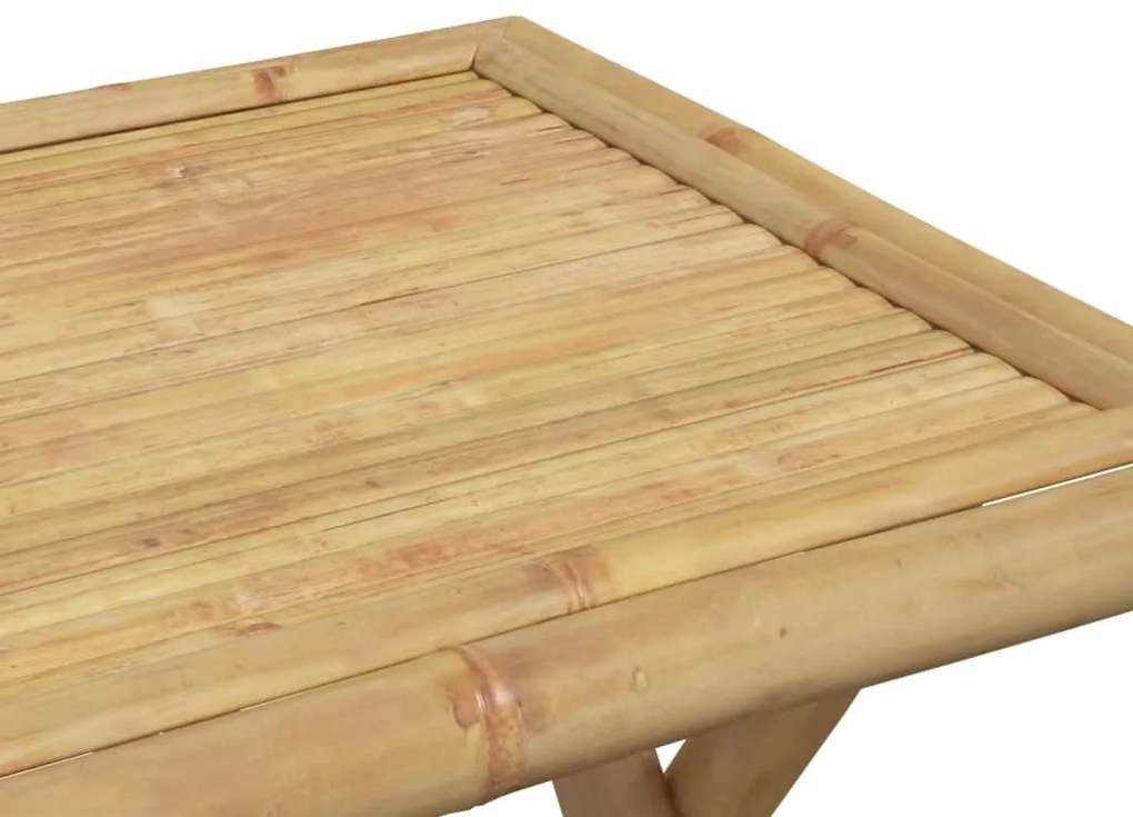 Mesa de jardim dobrável 45x45x45 cm bambu