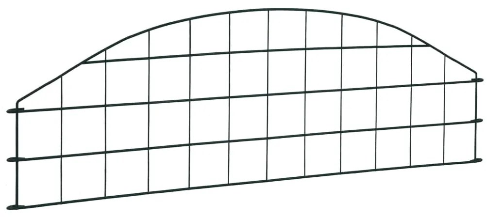 Conj. painéis de vedação arqueados p/ jardim 77,3x26 cm verde
