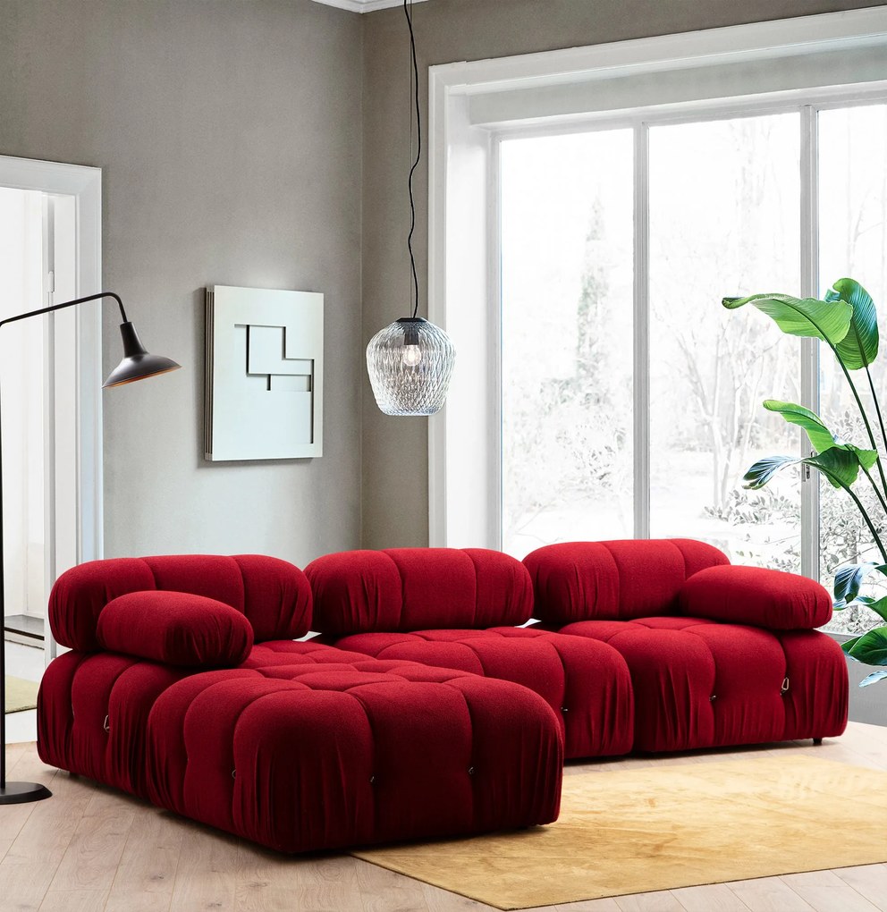 Sofá de Canto Bubble – Vermelho – 288 cm x 190 cm