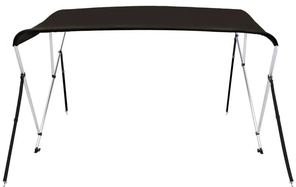 Toldo de 3 arcos Bimini 183x140x137 cm preto