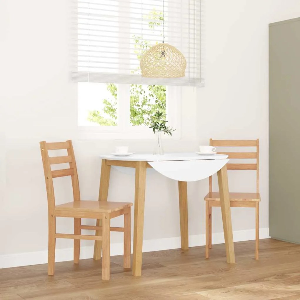 vidaXL Cadeiras de jantar 2 pcs madeira de seringueira maciça