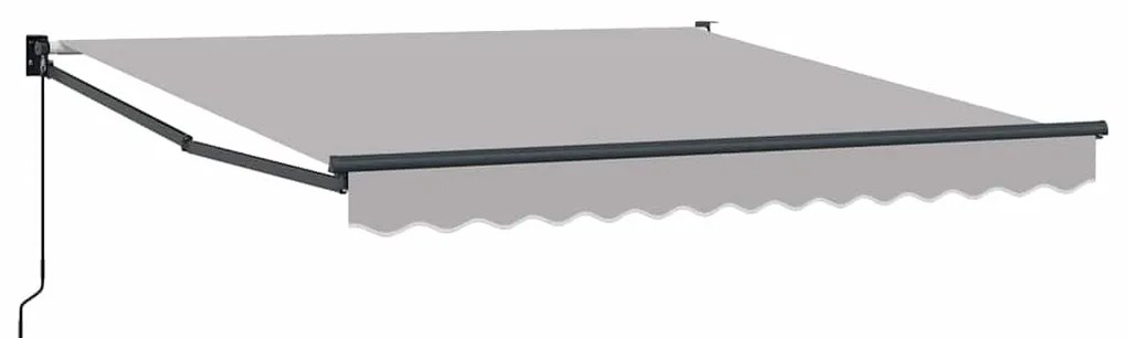 Toldo Retrátil Manual vidaXL Cinza 350x250 cm