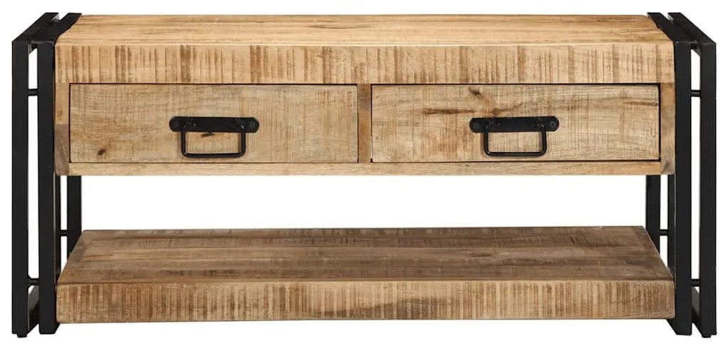 Mesa de centro 90x50x38 cm madeira de mangueira áspera maciça